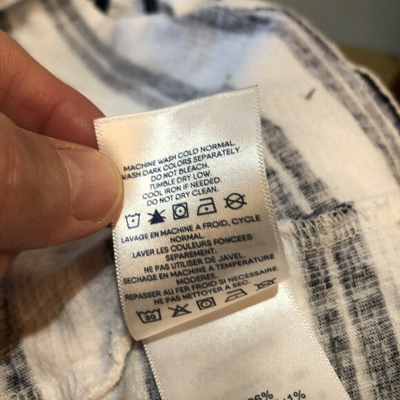 Lands End Plus Size 18 XL Knit Dress Striped Nautical Blue White Beach Casual - Picture 9 of 9